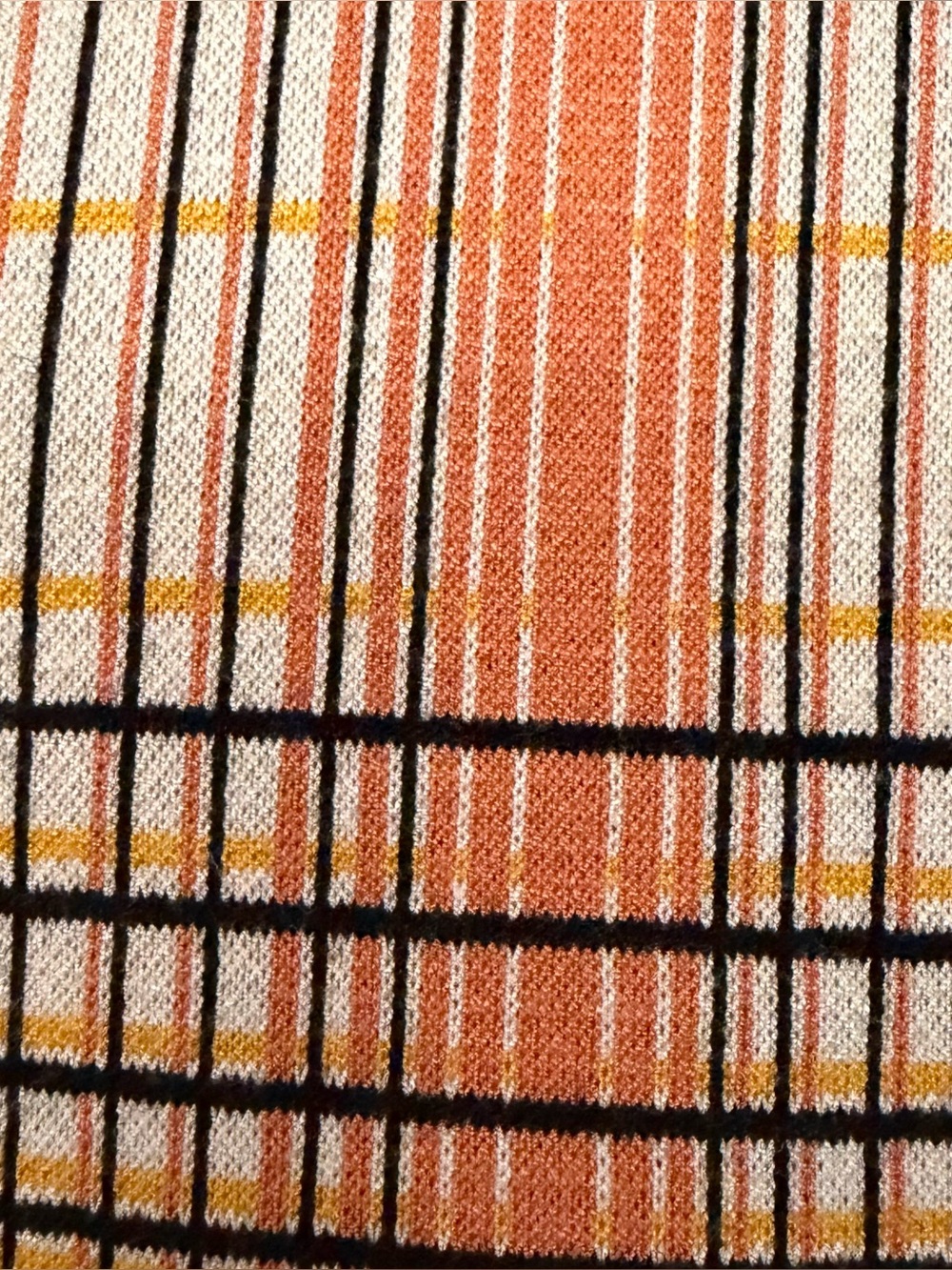 Sleeveless Plaid Polo Dress in Mustard/Black - Picture 4 of 4
